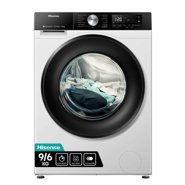 Wasdroogcombinatie Hisense WD3S9043BW3 1400 rpm 9 kg 1