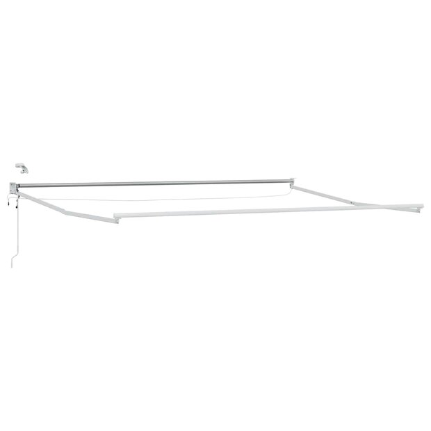 Elektrisch uitschuifbaar zonnescherm frame Wit 4,5 &times; 3 m 1