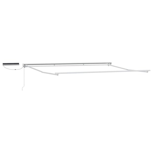 Elektrisch uitschuifbaar zonnescherm frame Wit 4,5 &times; 3 m Staal 1
