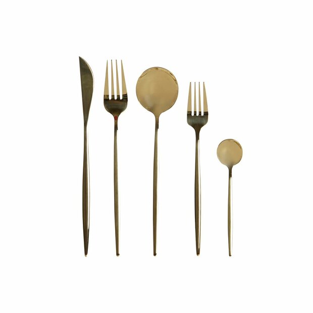 Bestek DKD Home Decor Gouden Roestvrij staal 3 x 1,5 x 13 cm 20 Onderdelen 1