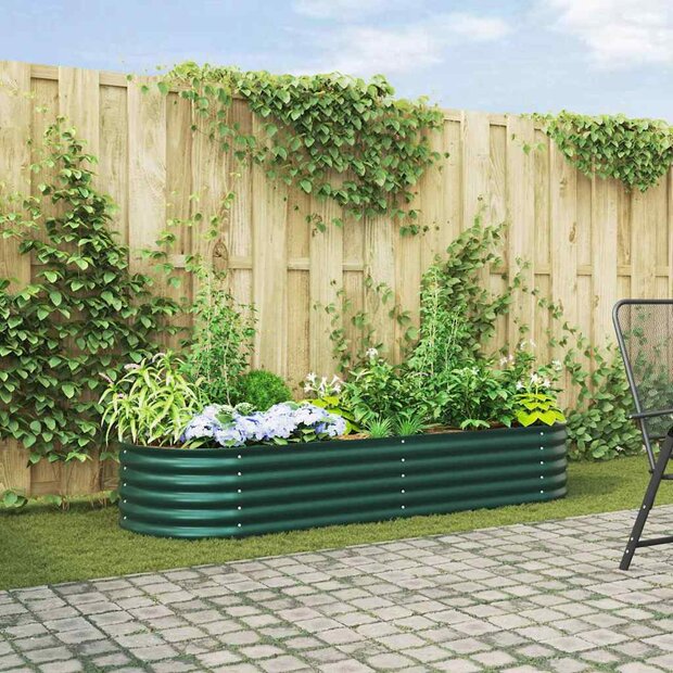 Verhoogde tuinbak Groen 240 x 80 x 44 cm Staal 1