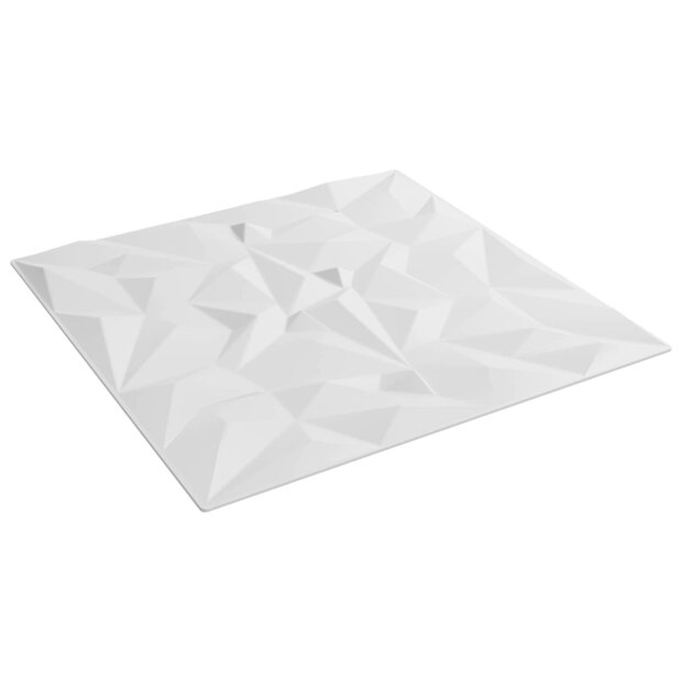 Wandpanelen 48 pcs Wit 50 x 50 cm XPS Schuim 1