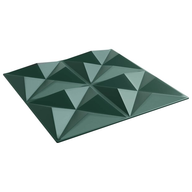 Wandpanelen 24 pcs Origami Groen 50 x 50 cm XPS Schuim 1