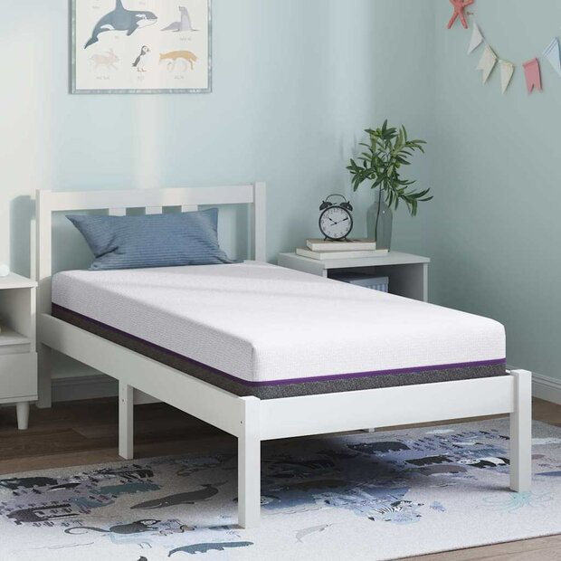 Matras Wit en Grijs 80 x 160 cm Jacquard stof 1