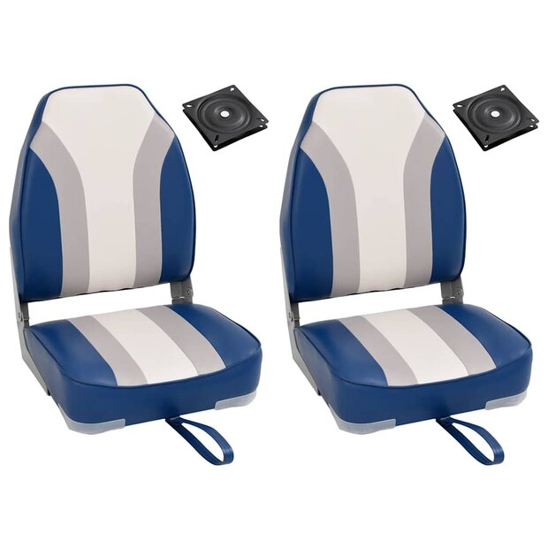 Bootstoelen inklapbaar 2 st met hoge rugleuning 1
