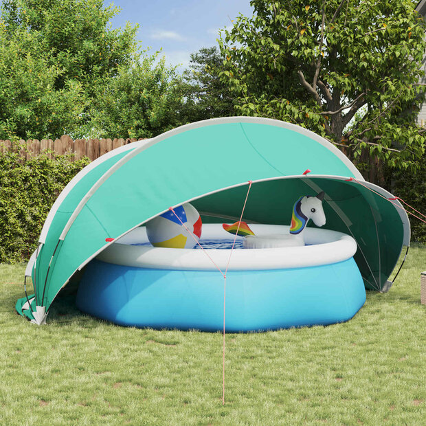 Zwembadoverkapping Blauw 430 x 430 x 210 cm 185T polyester met PU-coating 1