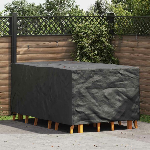 Tuinsethoes Effen Zwart 143 x 225 x 90 cm 420D 1