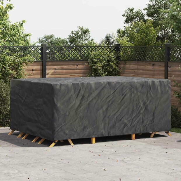 Tuinsethoes Effen Zwart 270 x 180 x 90 cm 210D 1