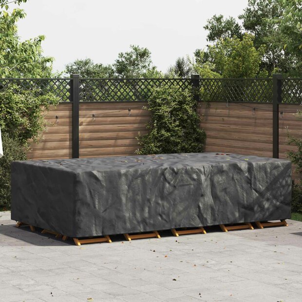 Tuinsethoes Effen Zwart 315 x 180 x 74 cm 210D 1