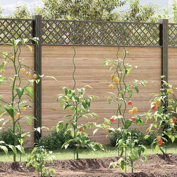 Plantondersteuning 20 pcs Groen 170 x 0,6 x 0,6 cm Staal 1