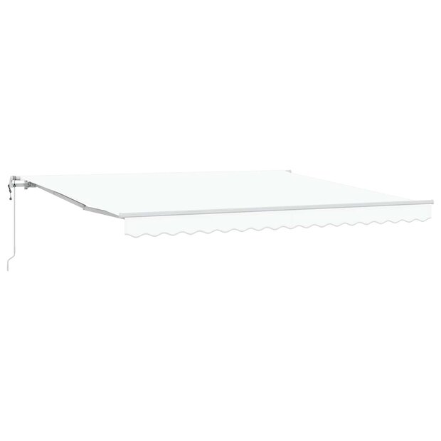 Elektrisch Uittrekbaar Zonnescherm Wit 400 &times; 300 cm 1