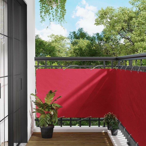 Balkonscherm Bordeauxrood 90 x 200 cm Oxford Stof 1