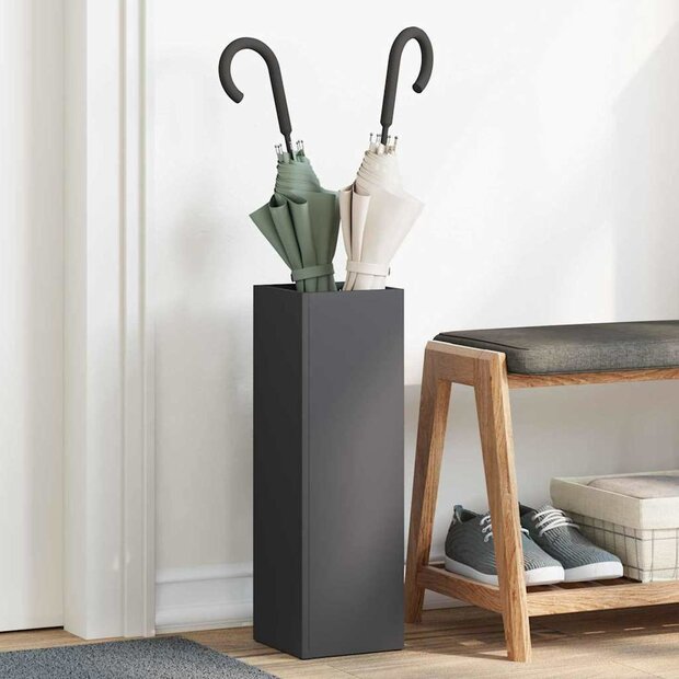 Paraplustandaard met opslag Zwart 15,5 x 15,5 x 49 cm Metaal 1