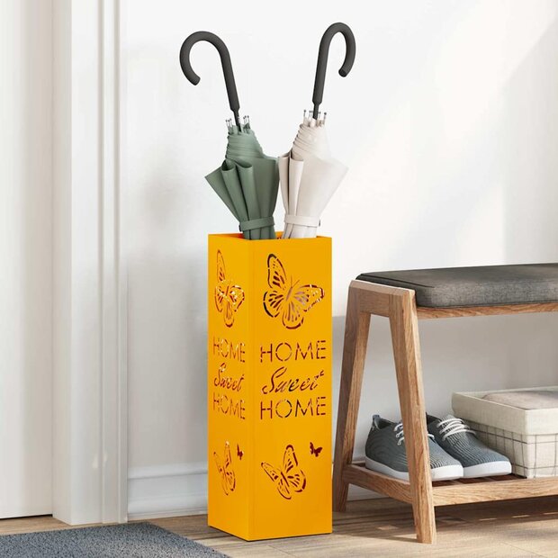 Paraplustandaard Mosterdgeel 15,5 x 15,5 x 49 cm Metaal 1