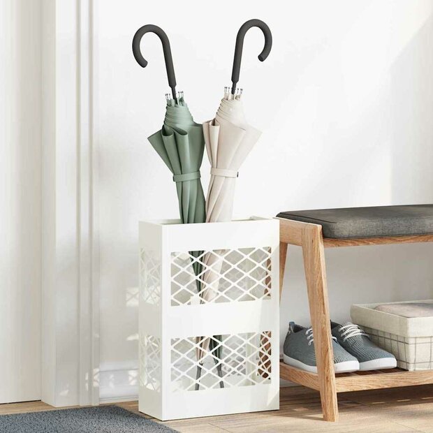 Paraplustandaard Wit 28 x 12 x 41 cm Staal 1