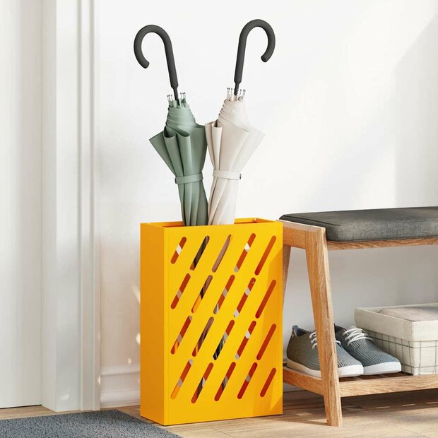 Paraplustandaard Mosterdgeel 28 x 12 x 41 cm Staal 1