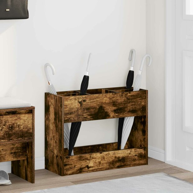 Paraplustandaard Gerookt eiken 65 x 24 x 50 cm Bewerkt hout 1