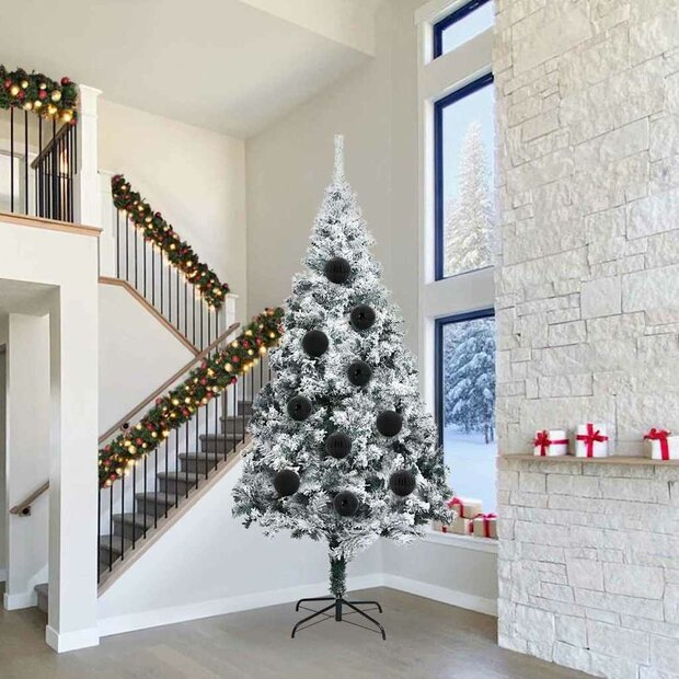 Kerstbalset XXL 4 pcs Zwart Kunststof 1