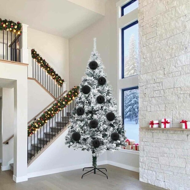 Kerstbal Set XXL 3 pcs Zwart Kunststof 1