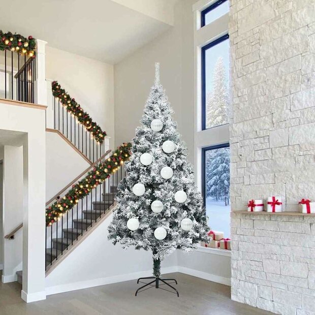 Kerstbal Set XXL 4 pcs Wit Kunststof 1