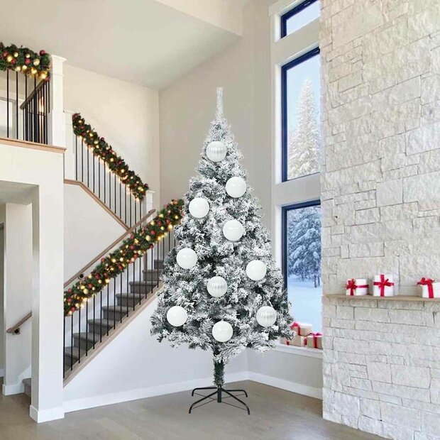 Kerstbal Set XXL 3 pcs Wit Kunststof 1