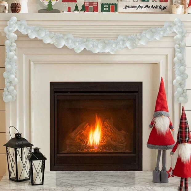 Kerstbal Guirlande Wit 186 cm Polystyreen 1