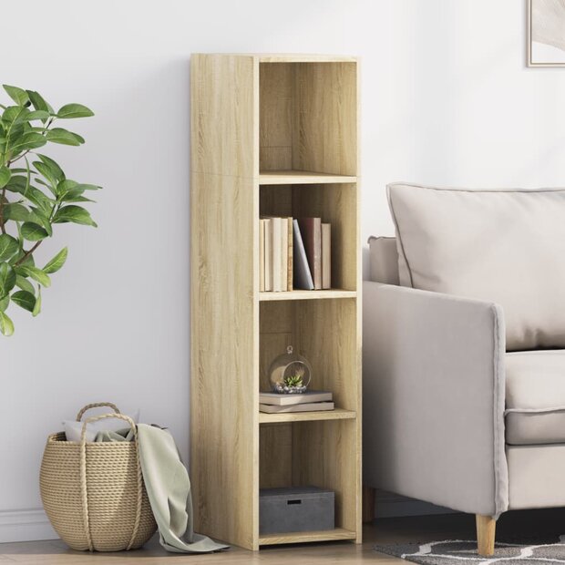 Hoge kast 30x41x124 cm bewerkt hout sonoma eikenkleurig 1