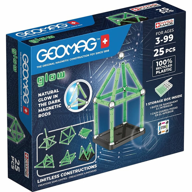 Playset Geomag Glow Recycled 25 Onderdelen 1
