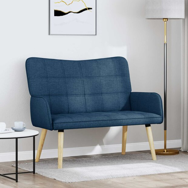Twee Persoons Sofa Blauw 115 x 61 x 87 cm Stof 1