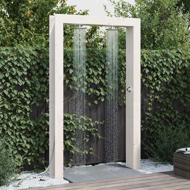 Buitendouche Wit 137 x 23 x 226 cm Massief grenenhout 1