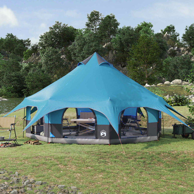 Gezinstent Blauw 10-persoons 185T Polyester met PU Coating 1