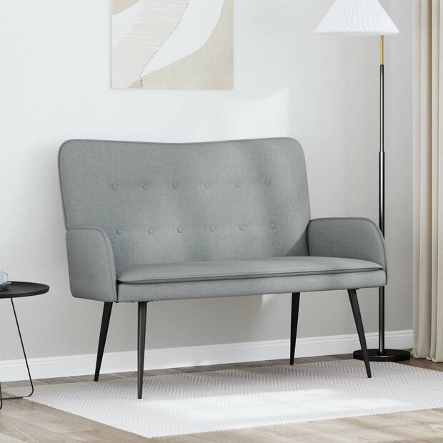 2-Zits Sofa Lichtgrijs 115 x 61 x 87 cm Stof 1
