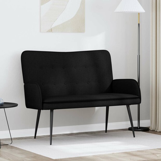 2-Zits Sofa Zwart 115 x 61 x 87 cm Stof 1