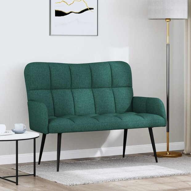 Twee Persoons Sofa Donkergroen 115 x 61 x 87 cm Stof 1