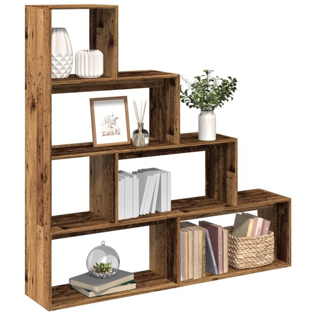 Kamerscherm / boekenkast 143,5x29x143,5 cm hout oud hout 1