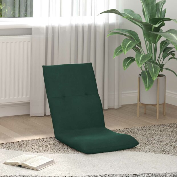Vloerstoel Donkergroen 46 x 50 x 61 cm Fluweel 1