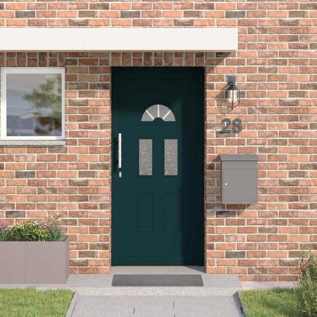 Voordeur Antracietkleurig 110 x 210 cm PVC 1
