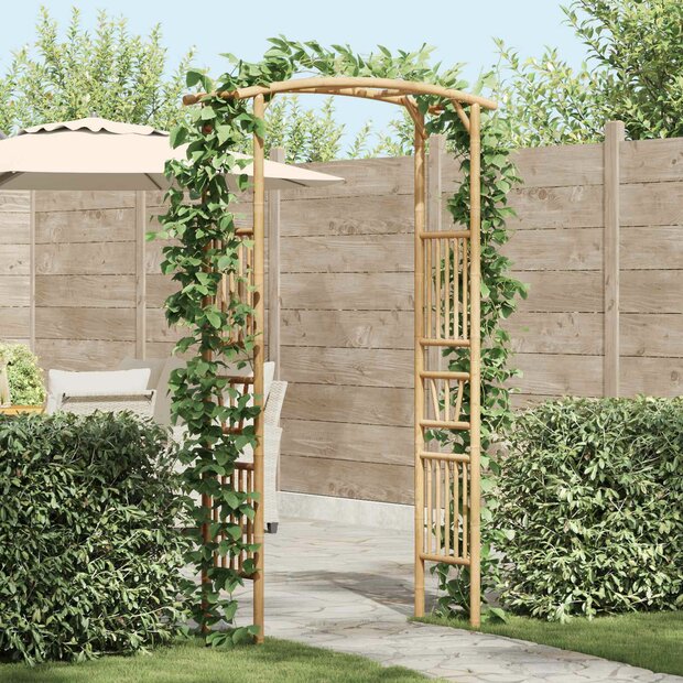 Tuin Boog Naturel 110 x 40 x 205 cm Bamboe 1