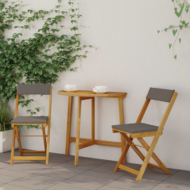 Bistrostoelen voor buiten 2 pcs Donkergrijs 40 x 53 x 80 cm 1