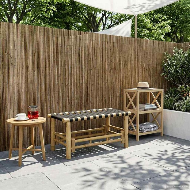 Tuinbank Naturel 80 x 38 x 40 cm Bamboe 1