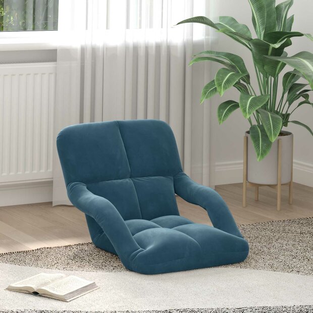 Vloerstoel Blauw 58 x 62 x 58 cm Fluweel 1