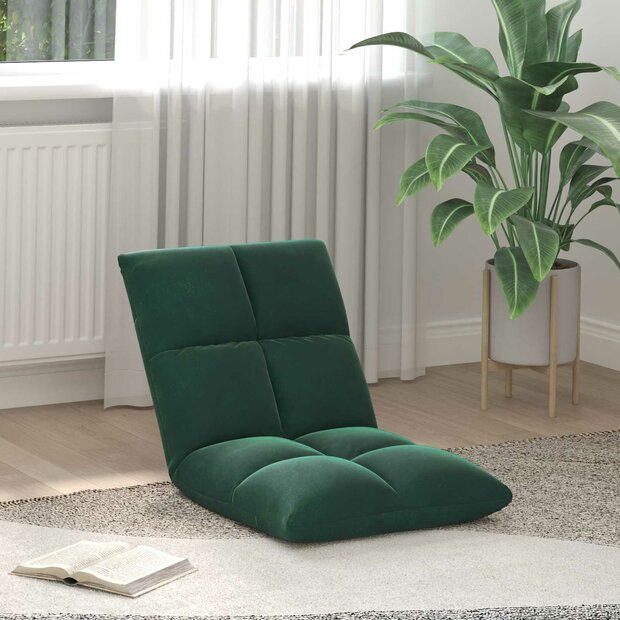 Vloerstoel Donkergroen 50 x 61 x 57 cm Fluweel 1