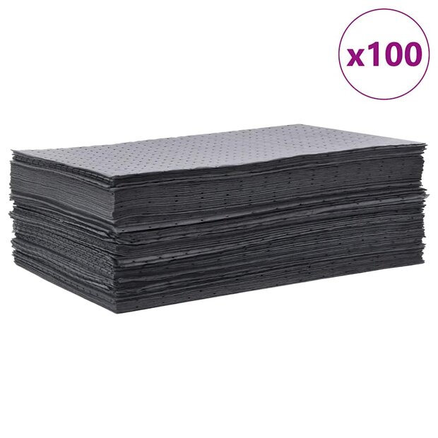 Olie-absorberende pads 100 st 40x50 cm grijs 1