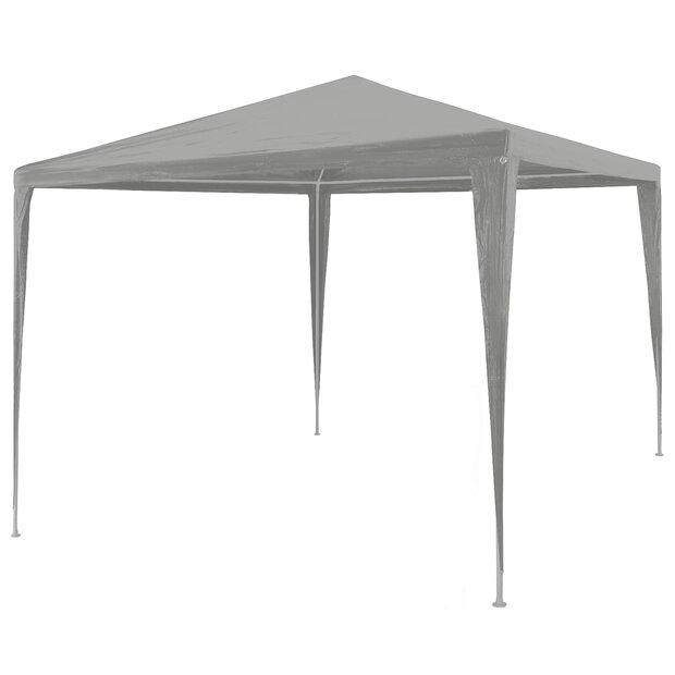 Partytent Lichtgrijs 300 x 300 x 255 cm PE en staal 1