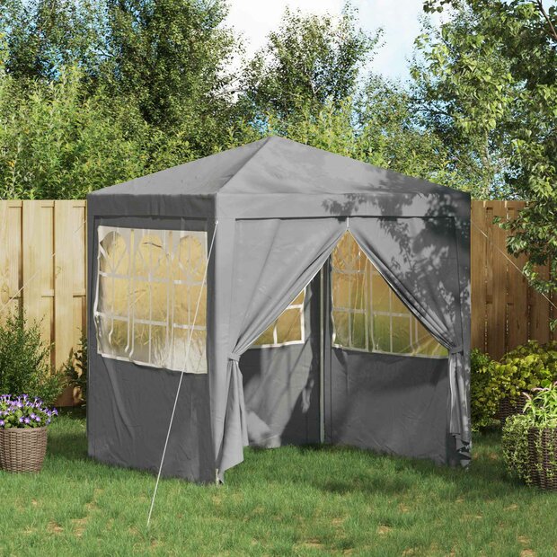 Partytent Lichtgrijs 200 x 200 x 240 cm PE en staal 1