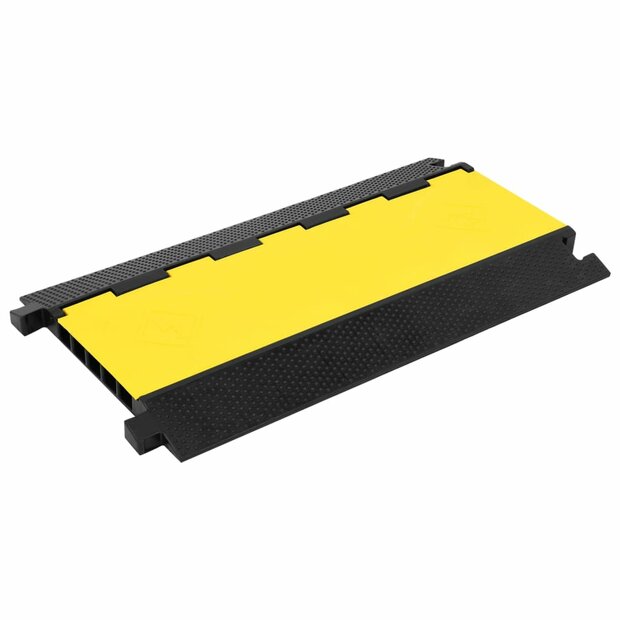 Kabelbeschermer drempel met 5 tunnels 90 cm rubber 1