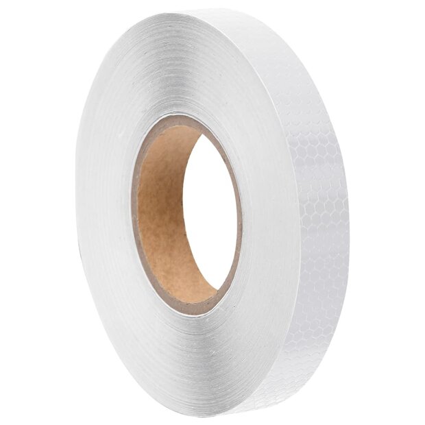 Reflecterende tape 2,5 cm x 50 m PVC wit 1
