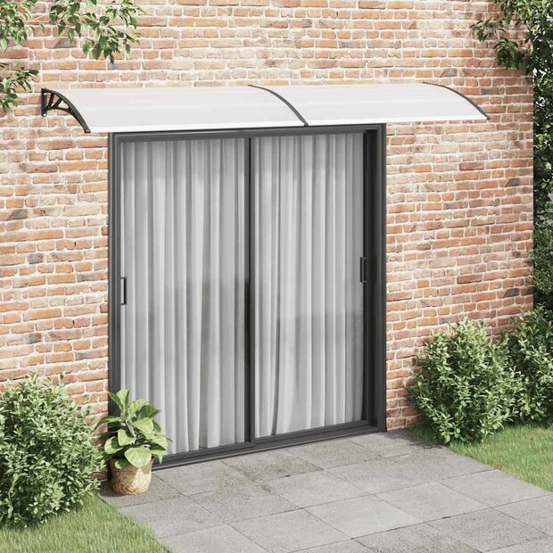 Deurluifel 300x75 cm PC zwart en transparant 1