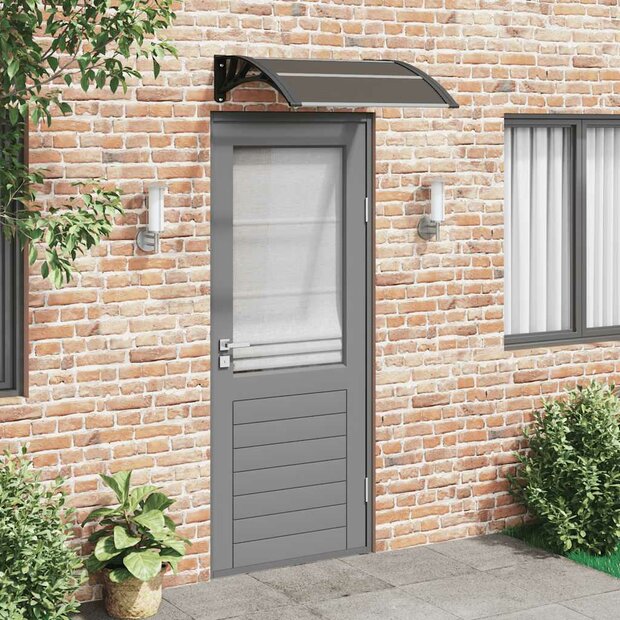 Deurluifel Zwart 80x75 cm Polycarbonaat 1