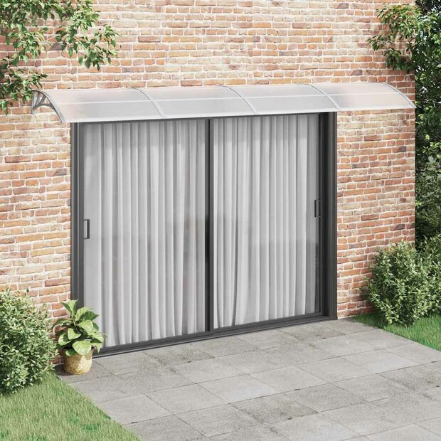 Deurluifel Grijs 400x100 cm Polycarbonaat 1